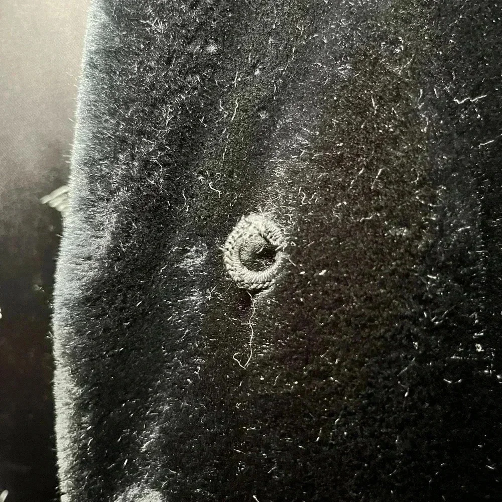Vintage Womens Coat 13-14 Glenoit Intrigue Black Faux Fur Union Made in USA. - Picture 6 of 14